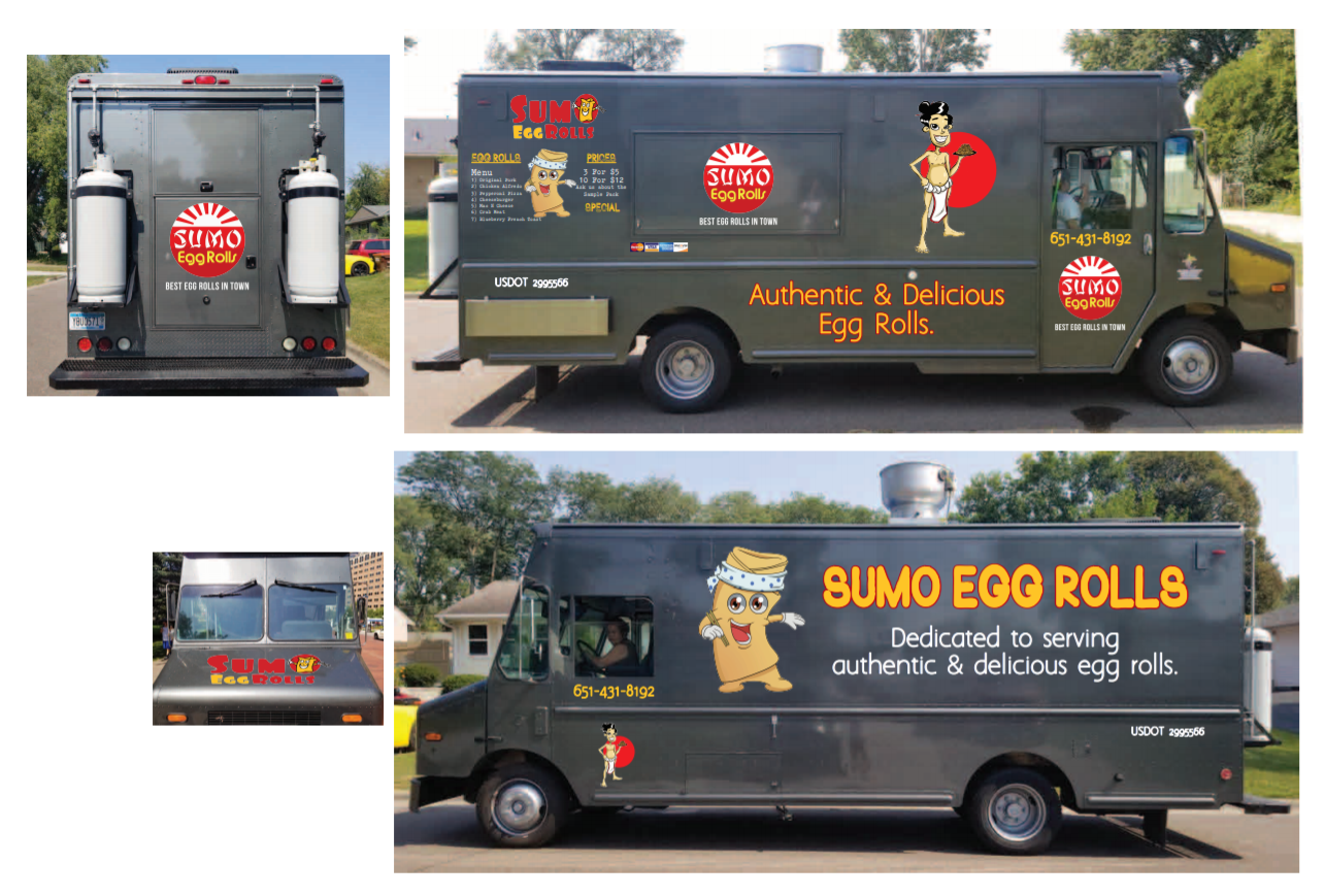 Sumo Egg Rolls food truck from every angle